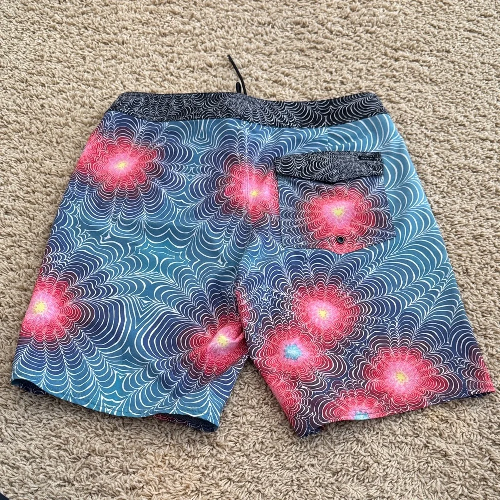 RVCA Mens Artist Network Swim Shorts Boardshorts Graphic by Kelsey Brookes, 30